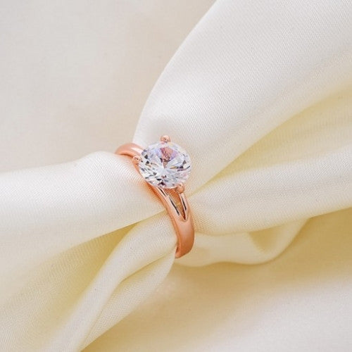 Rose gold Crystal Zircon Ring jewelry