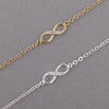 Women Men Friendship 18K Gold Silver Infinity Bracelets