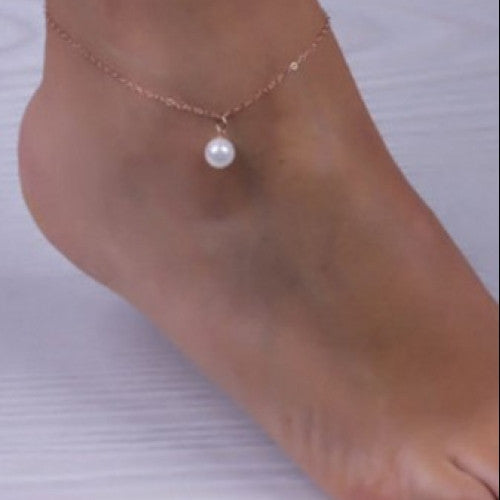 Pearl Bead Gold\Silver Ankle Chain Anklet Bracelet Foot Jewelry