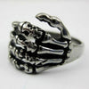 Skull PUNK Male Ring Antique Stainless Steel