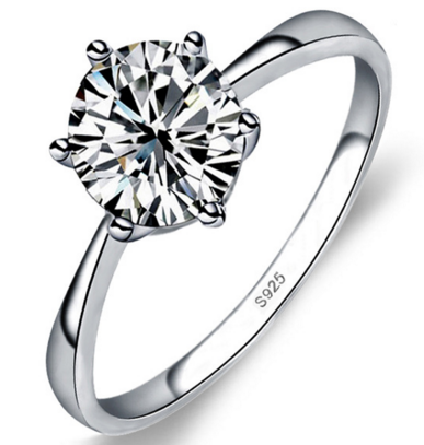 Crystal Cubic Zirconia Claws Finger Ring