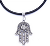 Evil Eye Charms Necklace Pendant Leather Necklace